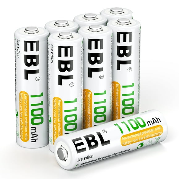 EBL Piles Rechargeables AAA (8-Pack) 1100mAh Ni-MH Triple A Piles, Pack de 8 Piles