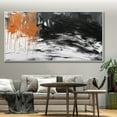thumbnail image 4 of Black and white abstract painting minimalist canvas painting, large landscape painting art black and white abstract art,(91*183cm)36*72 Inches,Unstretched,Frameless, 4 of 4