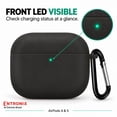 thumbnail image 4 of Entronix Silicone Case for AirPods 5 / 4, Slim Protective Cover with Carabiner, Black, 4 of 7