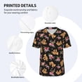 thumbnail image 5 of Rocae Rose Flower Bear for Breathable Men's Baseball T-Shirt Fashionable Casual Baseball Jersey, Moisture-wicking Sportswear Medium, 5 of 9