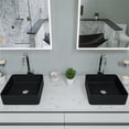 thumbnail image 5 of Pemberly Row Black Matte 16" Modern Square Above Mount Ceramic Sink, 5 of 5