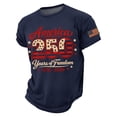thumbnail image 2 of 250th Anniversary Usa Shirt Men's 250th Anniversary USA Flag Print Casual Short Sleeve T Shirts, 2 of 4