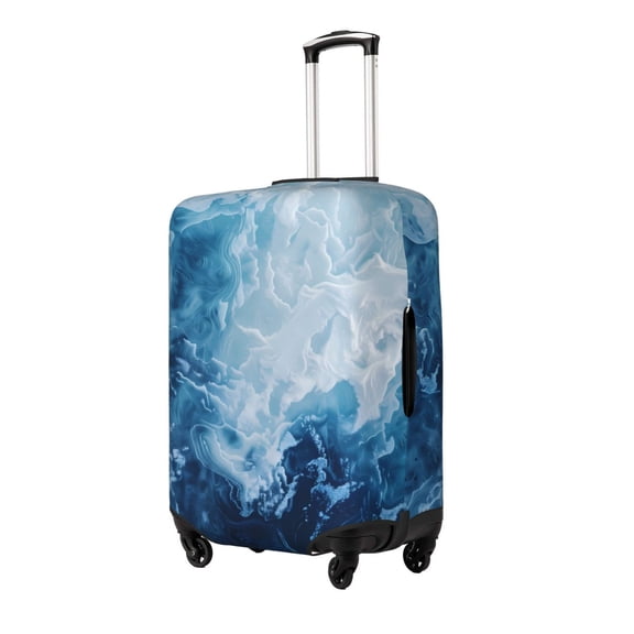 Naloa Abstract Ocean Waves Elastic Suitcase Protector, Travel Suitcase Protector Cover Fits 18-32in Suitcase(No luggage included)-