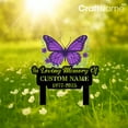 thumbnail image 3 of Craftnamesign Custom Butterfly Memorial Metal Garden Stake Decor, Cemetery Plaque for Mom Loss, 3 of 4