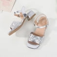 thumbnail image 5 of Toddler/Little Kid Girls Sandals Fashion Bow Summer Shoes White1.5 Little Kid, 5 of 6