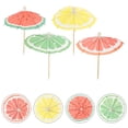 thumbnail image 3 of 50 piezas de verano para sombrillas de papel hawaiano para cócteles frutas frutas de cupcakes toppers picks, 3 of 4