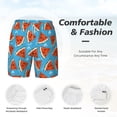 thumbnail image 3 of Balery Cartoon Watermelon Mens Swim Trunks Swim Shorts for Men Quick Dry Inseam Beach Shorts with Compression Liner Pocket-Large, 3 of 9