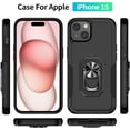thumbnail image 6 of for iPhone 15 Case,[Military-Grade Drop Protection] Shockproof Phone Case for iPhone 15 - Matte Black, 6 of 12