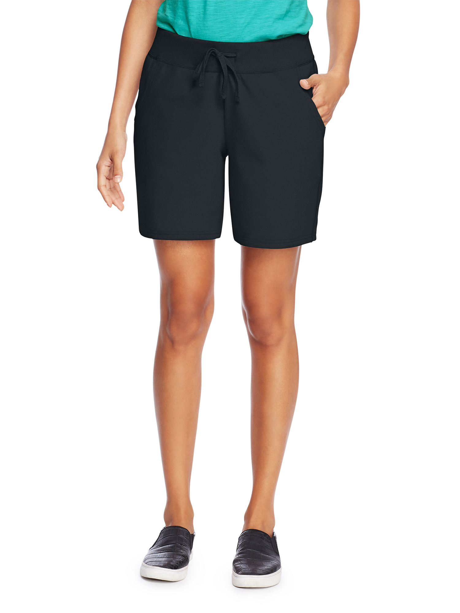 Hanes Hanes Womens Cotton Short with Pockets and Drawstring Waist