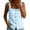 Light Blue, variant on Women's Cotton Linen Square Neck Tank Top Summer Fashion Button Up Sleeveless Cami Tank Loose Fit Casual Beach Travel Tops Pink