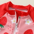 thumbnail image 5 of Happy Town Newborn Baby Girls Swimsuit Summer One-Piece Long Sleeve Floral Bathing Suit, 5 of 8