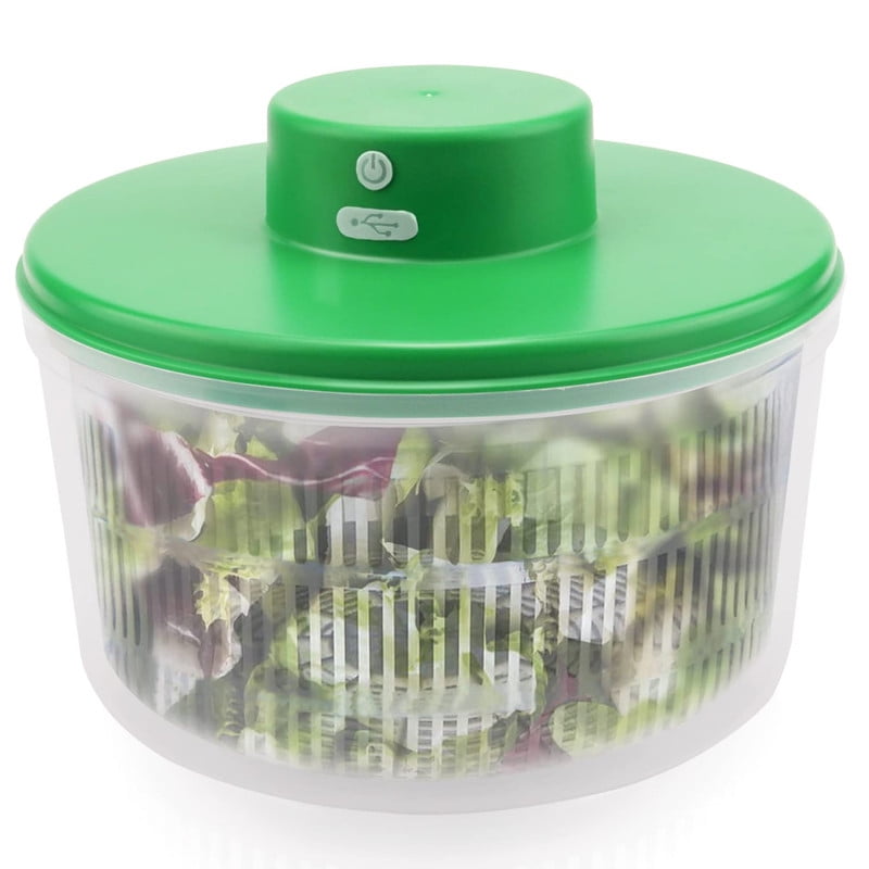 Electric Salad Spinner 4L Large Capacity Fruit & Vegetable Strainer