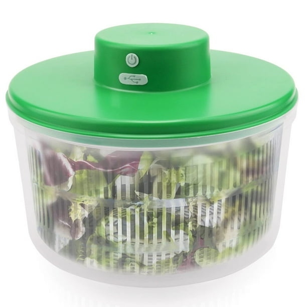 Electric Salad Spinner 4L Large Capacity Fruit & Vegetable Strainer