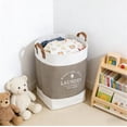 thumbnail image 5 of AuroraX Large Laundry Basket with Handles Quilted Foldable Linen Laundry Basket for Organizer Cute Coffee Decorative Storage Hamper for Dirty Clothes Blanket Toy, 5 of 6