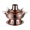 thumbnail image 2 of WeiLaiKeQi China Copper Chafing Dish Soup Pot Cooking Pot for Parties Buffets Household violet 32CM, 2 of 9