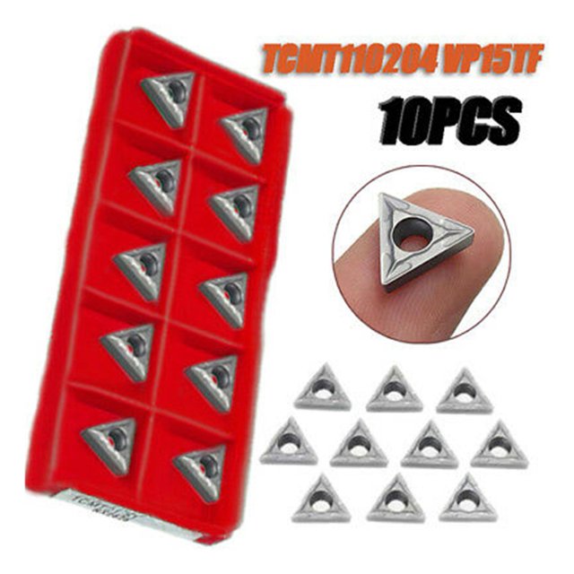 10pcs TCMT110204 VP15TF / TCMT21.51 Carbide Inserts CNC Blade Lathe Turning Tool