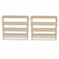 thumbnail image 1 of vidaXL 4-Tier Shoe Racks 2 pcs Solid Fir Wood, 1 of 4