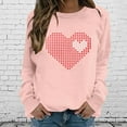 thumbnail image 1 of Qertyioot Chandail en Molleton de la Saint-Valentin pour Femmes, Hiver Col Rond Manches Longues Hauts Blouse Imprimée Régulière, 1 of 4
