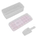 thumbnail image 1 of Bandeja para cubitos de hielo, segura, saludable, fácil de liberar, apilable, 24 cubitos, molde multiusos con tapa para paletas y postres, color rosa, 1 of 14