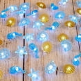 thumbnail image 3 of Ocean Themed Beach Seashell Fairy String Lights, 10 Feet 30 LED Battery Powered Shell Starfish Shape Decorative Lights for Party, Bedroom, Wedding Decoration (Warm White,1Pack), 3 of 6