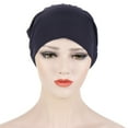 thumbnail image 5 of Yoyauz Women Turban Pre-Tied Bonnet Braid Turban African Head Wrap for Women Small Solid Color Soft Knotted Night Sleep Beanie Bonnet Chemo Hat Cover, 5 of 5