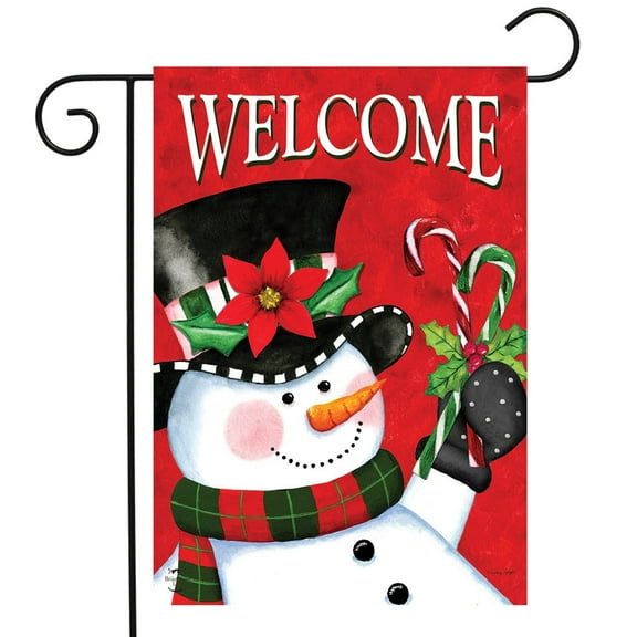 Briarwood Lane Christmas Snowman Welcome Garden Flag