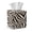 Beige Zebra Print, variant on COEQINE PU Leather Square Tissue Box Cover, Snap Closure for Easy Refill & Storage, Universal Decorative Tissue Holder for Home Bedroom Car Office Desk, Mushroom Butterfly Galaxy
