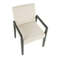 thumbnail image 3 of Lumisource Carmen Contemporary Arm Chair in Black Wood and Beige Fabric - Set of 2, 3 of 7