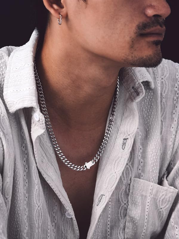 Bandmax 7mm Stainless Steel Cuban Link Chain Necklace photo 6