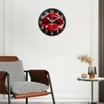 thumbnail image 3 of Personalized Wall Clock Non-Ticking Silent Clocks Battery Operated Round Clocks Decorative for Bathroom,Office-Glossy Red-Lipped With White Teeth(12inch), 3 of 4