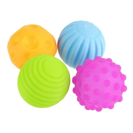 Qiilu 4pcs Multi Balles Texturees Set Bebe Nourrisson Sensoriel Developper Sens Tactile Tactile Jouet Balle Sensorielle Texturee Balles De Toucher De Bebe Walmart Canada