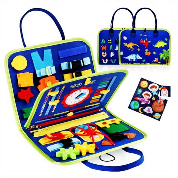 Busy Board Montessori Toys For Toddlers Sensory Toys Preschool Educational Toys Travel Activities For Girl And Boys Fine Motor Skills