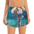thumbnail image 2 of Picia Flowers in Glass Vase Pattern Women's 2 in 1 Athletic Running Shorts High Waisted Workout Casual Gym Sweat Shorts with Comfy Liner Zipper Pockets-Medium, 2 of 9