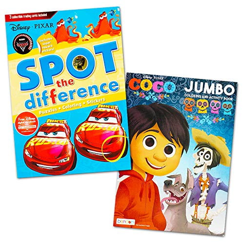Disney Pixar Ultimate Coloring Book Assortment 4 Books Featuring Disney Cars, Toy Story, Finding Nemo and More (Includes Stick
