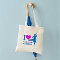 thumbnail image 4 of CafePress - I LOVE Highland Dancing Pink Blue Green P Tote Bag - Unisex Canvas Tote Bag, Beige, 1-Piece, 4 of 6