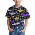 thumbnail image 1 of Chemises à Manches Courtes pour Garçons, T-Shirts Décontractés à Col Rond Imprimés pour Enfants, Hauts d'Été Confortables pour un Usage Quotidien et le Jeu, 1 of 9