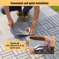 thumbnail image 3 of 10 PCS Interlocking Deck Tiles Checker Pattern, 12" x 12" Light Gray Square Acacia Hardwood Outdoor Flooring for Patio, Bancony, Pool Side, 3 of 10