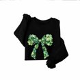 thumbnail image 3 of HAiming Womens St Patricks Day Sweatshirts Shamrock Print Shirts Casual Long Sleeve Pullover Tops, 3 of 5