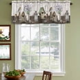 thumbnail image 3 of 2 Pack Valances for Window, Vintage Flowers Short Curtains for Kitchen Bedroom Living Room, Wooden Birds Retro Art Farmhouse Rod Pocket Small Window Treatment Valance Drapes 42 x 18 Inch, 3 of 8