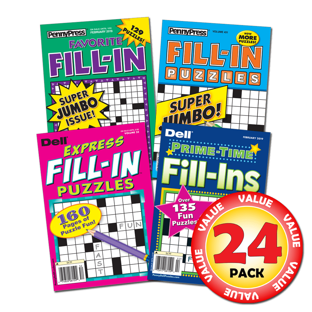 Penny Dell Favorite FillIn Puzzle 24Pack (Paperback)