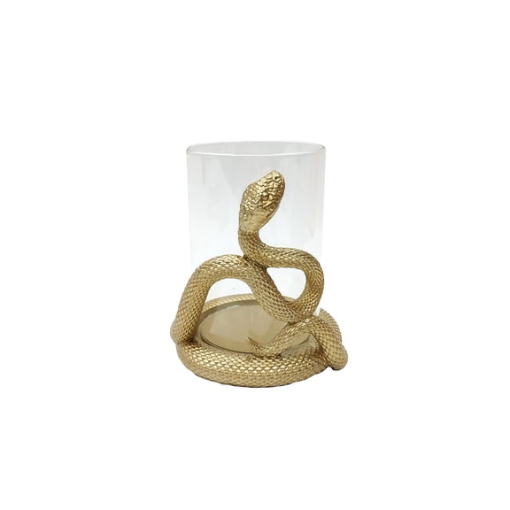 5.5" Gold Snake Pillar Candle Holder by Ashland  - Spring Home Decor