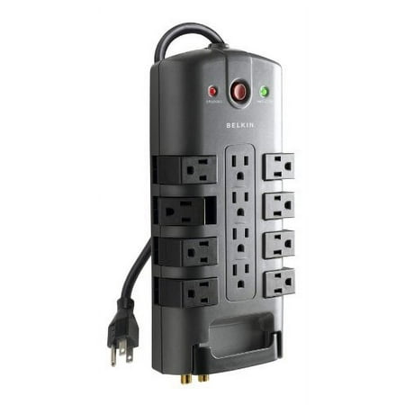Belkin 12-Outlet Pivot-Plug Surge Protector with 8-Foot Cord, BP112230-08