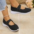 thumbnail image 6 of longantii Womens Orthopedic Shoes Arch Support Slip on Non Slip Tennis Shoes Wide Knitted Mesh Stretch Work Shoes Comfort 2026 New Orthopedic Shoes Black, 6 of 7