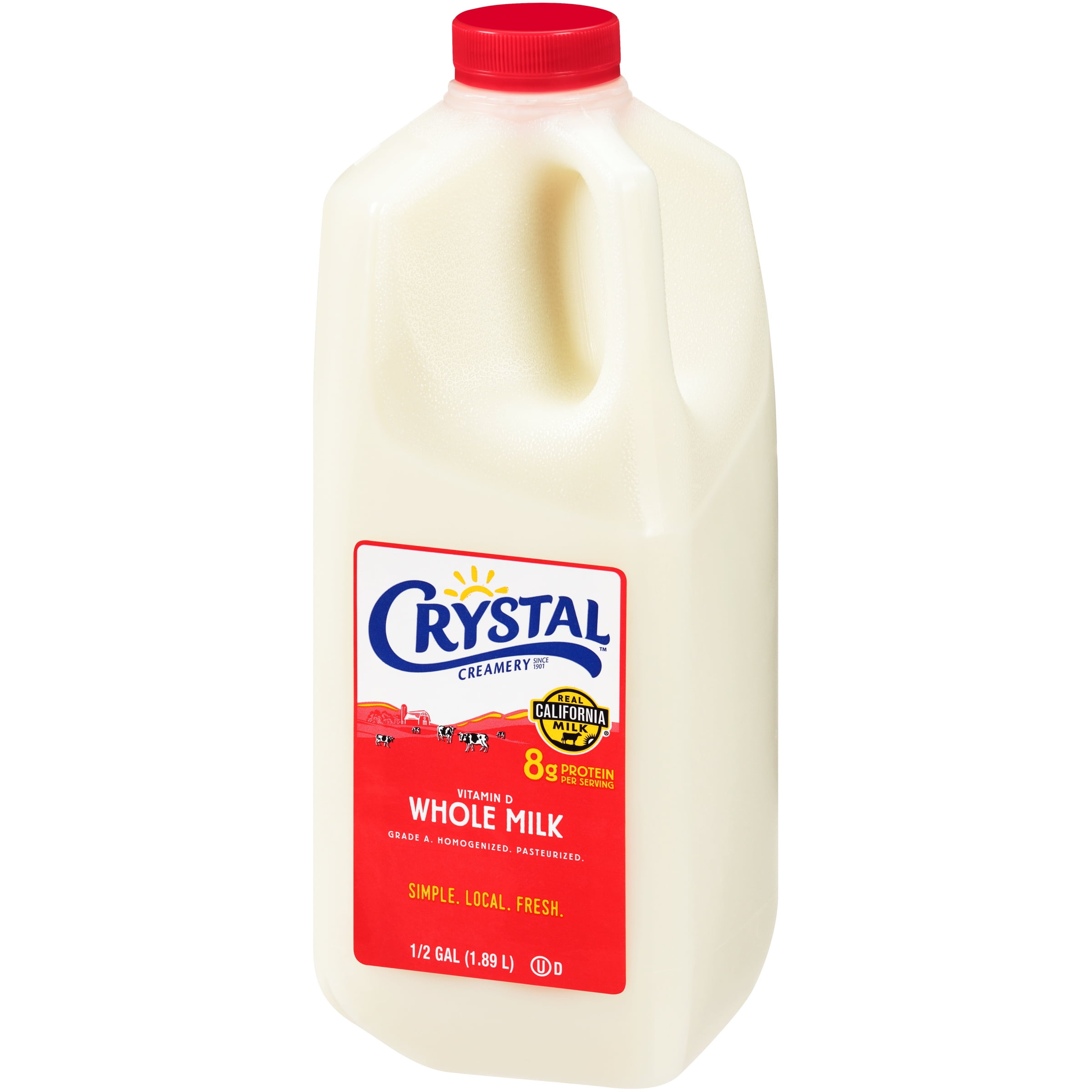milk Crystal Creamery™ Real California Milk, Vitamin D Whole Milk