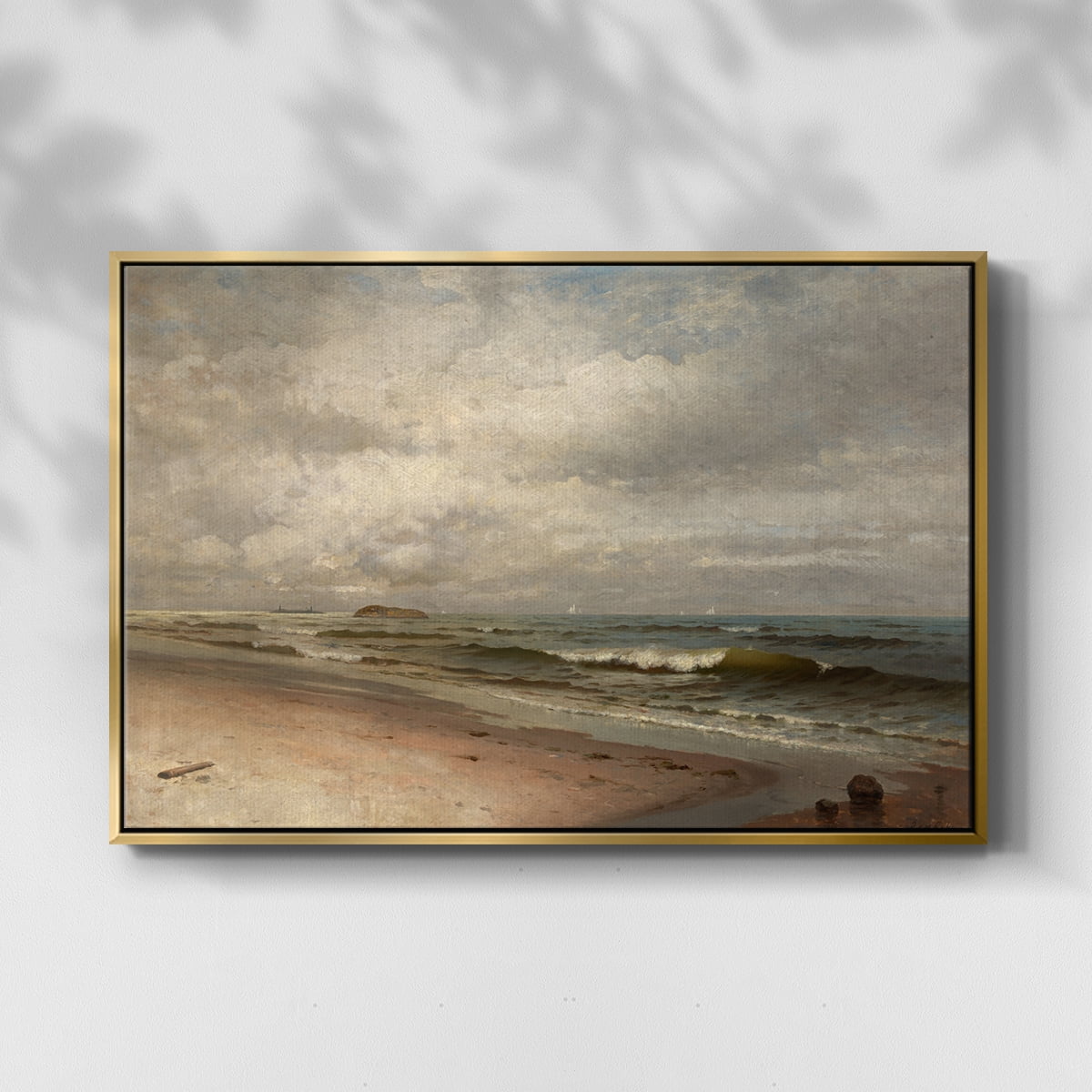 Vintage Landscape-MV By Wexford Home Framed in Gold Wood Gallery Wrapped Canvas 27 in. x 41 in.