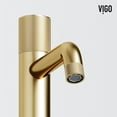thumbnail image 7 of Vigo Vgt2108 Sottile 18" Rectangular Glass Vessel Bathroom Sink - Matte Brushed Gold, 7 of 7