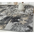 thumbnail image 5 of Rugs America Astor AD40A Onyx Black Transitional Abstract Black Area Rug, 5'3"x7'0", 5 of 9