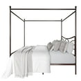 thumbnail image 5 of Home Design Denver King Metal Canopy Bed Frame with Arched Headboard and Central Support Leg, Brown, Easy Assembly, 5 of 10