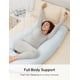 thumbnail image 3 of Almohada de embarazo Momcozy en forma de U para todo el cuerpo, azul claro, 3 of 7