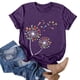thumbnail image 5 of Puntoco Mujeres Casual Carta Impresión Mangas Cortas O-Cuello Camiseta Suelta Blusa tops Puntoco Puntoco-3466, 5 of 6